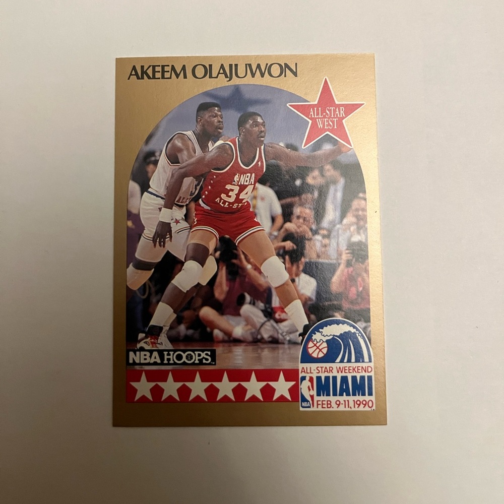 1990 NBAHOOPS Miami NBA All-Star Weekend Akeem Olajuwon